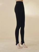 Leggings De Fleece Gruesa Para Mujer Pantimedias De Cintura Elástica Ajustada Pantalones De Medias Hosiery Solids - details 4