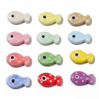 10PCS Bolas De Cerámica Pequeñas En Forma De Pez Para Hacer Joyas Accesorios Para Pulseras Collares Y Pendientes DIY - details 4