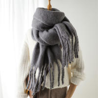 Nueva Bufanda Gruesa Para Mujer De Otoño Invierno 240x38cm Estilo Fashion Suave Y Cálida Con Borlas Mohair Para Europa Y América - details 26