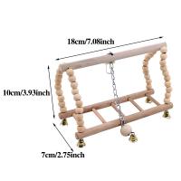 Juguete De Colgante Para Pájaros Madera Percha Para Periquito Con Bolas De Masticar Soporte De Sueño Para Cages Juguetes De Juego Para Pájaros Budgie - details 8