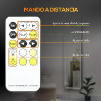 HOMCOM Espejo de Pared de Cuerpo Entero Espejo de Pie de Suelo con Luces LED Mando a Distancia 3 Colores de Luz Ajustable Brillo Ajustable y Marco de Aluminio 40x37x157,5 cm Plata y Negro - details 6