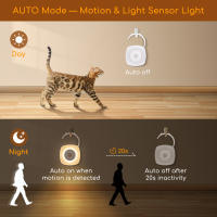 Aigostar Luz Nocturna Infantil con Sensor de Movimiento 3 Modos (AUTO/ON/OFF) , Luz Armario LED USB Recargable, Lámpara Nocturna para Habitación, Pasillo, Cocina, Escaleras, 0.5W 3000K Blanco Cálido - details 3