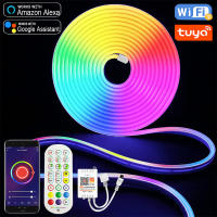Tira De Luz LED Neón Inteligente Tuya Compatible Con Alexa Y Google Home Control Remoto WiFi Bluetooth Impermeable 12V Para Sala De Estar - details 0
