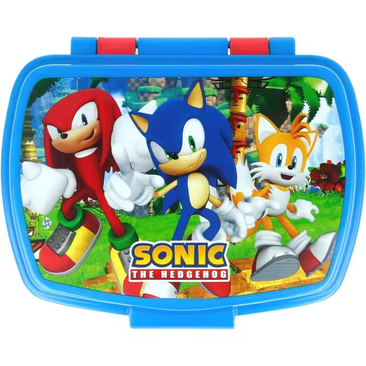 Sonic el Erizo Fiambrera Sandwichera Rectangular Infantil para Almuerzo Merienda - 1