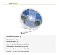 Tiras De LED COB Flexible 24V 12V 320LEDs/M 3000K 4000K 6000K Para Decoración De Habitaciones 1M 2M 3M 5M 10M Dimmable - details 1