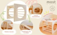 MOST DECO Cubo Pikler Montessori de aprendizaje de madera maciza sostenible para el juego y aprendizaje de los peques ideal como regalo de cumpleaños - details 0