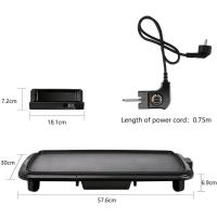 Aigostar Plancha de Asar Antiadherente Extra Grande - 50 x 27 cm  Barbacoa Eléctrica 2000w, Recoge Grasa,Termostato (2000W) - details 2