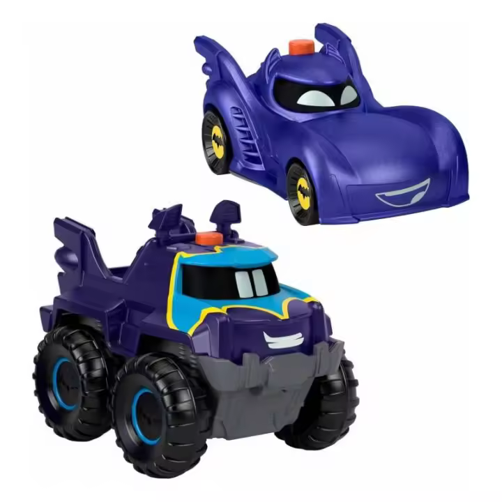 BATWHEELS 2 COCHES DE CARRERA QUE SE ILUMINA DE MATTEL - 1