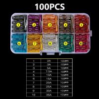 Juego De Fusibles Para Coche De Medio Tamaño Perfil 50/100/300PCS Tipo Hoja 2-40A Accesorios Con Caja Clip Para Auto Y Camión - details 7