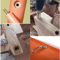 230 Piezas Tuercas de Inserción Roscadas Hexagonales de Aleación de Zinc Insertos Roscados Tuercas de Inserción Rosca Externa M4 M5 M6 M8 para Kit de Herramientas de Tuercas de Muebles de Madera - details 1