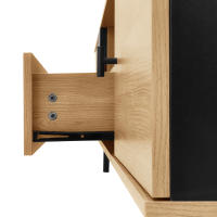 Muro de TV de 170 cm with Estilo y Elega diseño en Madera y Negro, mueble de TV, mueble Bajo Con Cajones, múltiples funciones de almacenamiento y aspecto Único. - details 3