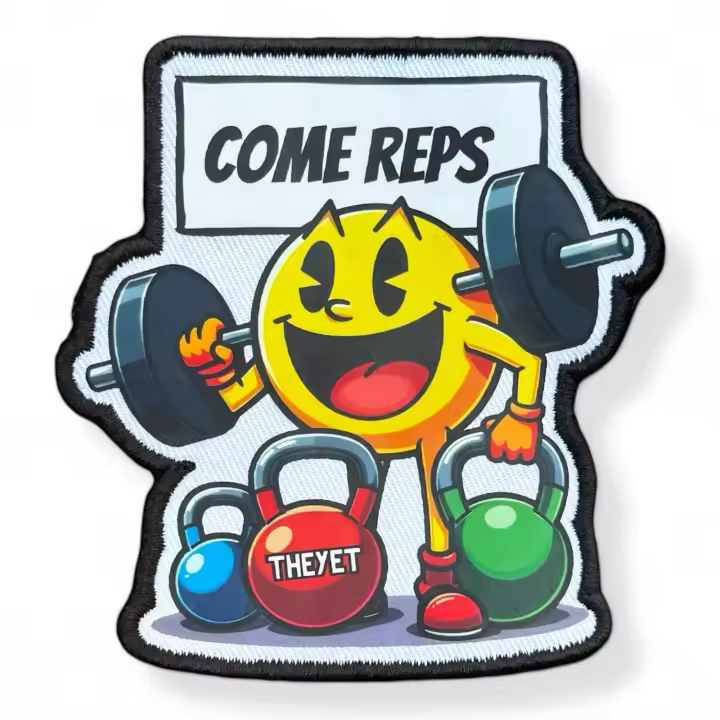 THEYET Parche Velcro CrossFit Bordado e Imán para Mochila Táctica Militar y Chaleco | Accesorio Gym y Cross Training | Insignia Mochila Airsoft Hombre y Mujer Compatible con Velcro - 1