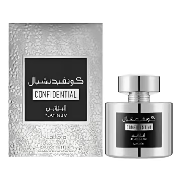 CONFIDENTIAL PLATINUM LATTAFA Perfume árabe EAU Unisex 100ML - 1