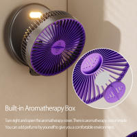 Ventilador Portátil Recargable De 5000mAh Pequeño Y Plegable Con Luz Nocturna 90° Montado En La Pared 4 Velocidades Para Oficina Y Hogar - details 15
