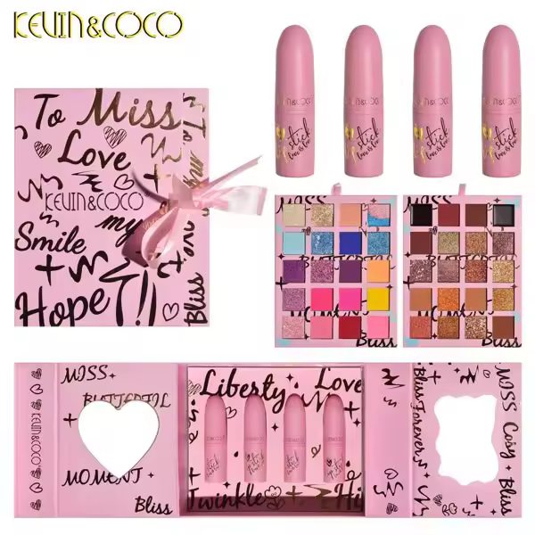 Libro de paletas de maquillaje KEVIN & COCO Vintage Girl de 72 colores - 1