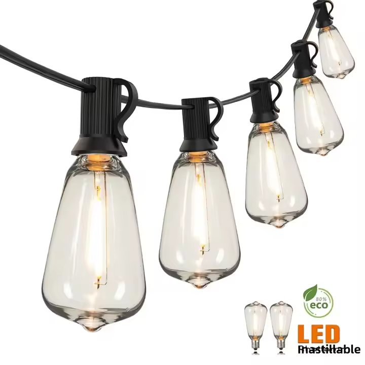 Luces De Cadena ST38 Para Exteriores Guirnalda Conectable Inalámbrica LED De Plástico Resistente Al Agua Para Decoración De Jardín Y Patio Luz Faeirita Dimmable - 1