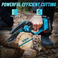 Sierra de Cadena Eléctrica 6 Pulgadas con Pala Telescópica Extensible 25M Altura Máxima 180 Grados Ajustable 2 Baterías 2000mAh Kit de Sierra de Poda para Árboles Herramienta de Jardinería Multifunción Inalámbrica Sin Escalera - details 2