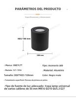 Spotlight LED GU10 Para Techo Montaje En Superficies Cilindro De Lámpara Bajo 220V Foco Iluminación Decorativa Para Dormitorio - details 7