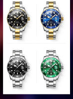 Reloj Mecánico Para Hombre OLEVS 6650 Resistente Al Agua Luminoso Con Fecha Estilo Clásico Y Moda De Buceo Material De Acero Inoxidable - details 9
