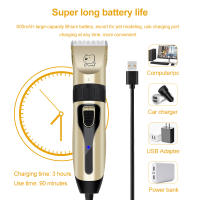 Perro Profesional Clipper Pelo Eléctrico Grooming Trimmer para Mascotas USB Recargable Máquina de Afeitar Bajo Decibel Animales Corte pelo - details 2