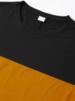 Camiseta deportiva de verano de manga corta con cuello redondo informal de talla grande para hombre, a juego con el color, a la moda para fitness - details 10