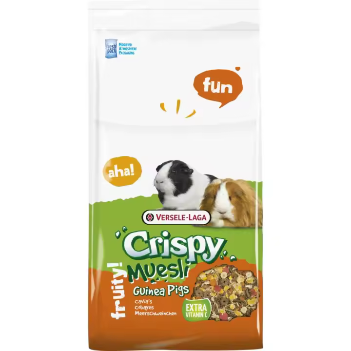 Versele-Laga Crispy Muesli Guinea Pigs Cavia para Cobayas - Alimento Completo y Rico en Fibra para Cobayas - 1
