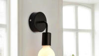 Lámpara De Pared LED Minimalista Moderna En Negro Y Blanco Para Dormitorio Sala De Estar Creativa Luz De Fondo Para Pasillo Y Cocina - details 5