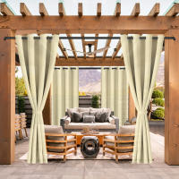 2PCS Cortina Exterior Impermeable Y UV-Prueba Para Jardín Adecuada Para Gazebo Instalación En Techo Material De Poliéster Clásico Estilo - details 11