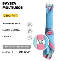 LILI HOME Pack de 16 / 8 Bayetas de Microfibra – 260 gr/m² (30x40 cm) – Colores Surtidos Limpieza eficiente y sin esfuerzo con bayetas de alta calidad, ultra absorbentes, reutilizables y sin pelusas. Perfectas para todas las superficies del hogar, el co - details 2