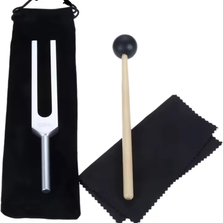 Miwayer Tuning Fork 528 Hz Con Martillo De Silicona Y Paño De Limpieza Instrumento Musical Para Aliviar El Estrés - 1