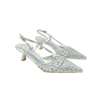 Eva Zorteon-Sandalias de tacón (6cm)  caladas con puntera , Marca Tulipano. - details 17