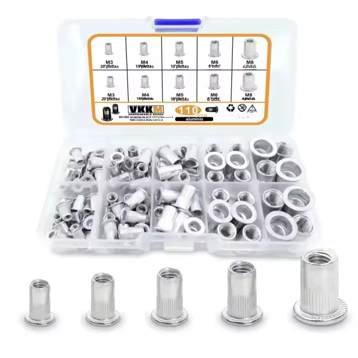 Kit De Juntas De Tejido De Aleación De Aluminio 110Pcs Para Automóviles Muebles Y Productos Industriales Material De Acero Al Carbono - 1