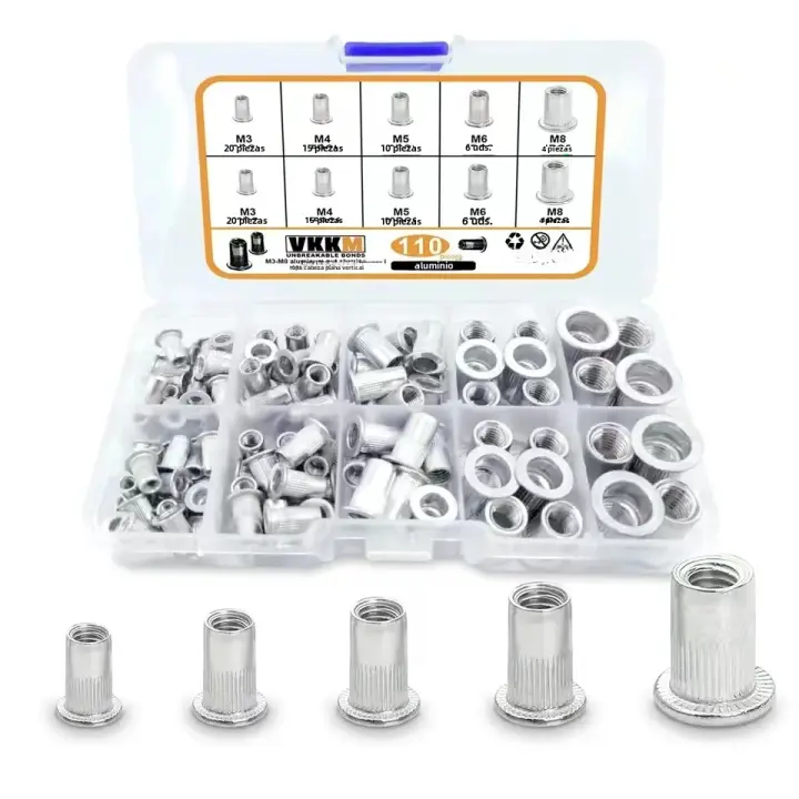 Kit De Juntas De Tejido De Aleación De Aluminio 110Pcs Para Automóviles Muebles Y Productos Industriales Material De Acero Al Carbono - 1