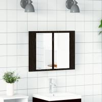 Espejo de baño LED vidaXL con armario Negro Roble 60x12x45 cm de madera - details 0