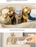 Bolsa De Maquillaje Para Viaje Resistente Al Agua Organizador De Toallitas Neceser Con Gancho Para Baño Almacenamiento De Maquillaje Para Mujeres - details 6