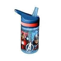 Marvel - Botella cantimplora 400ml con pajita integrada para niños, ideal para colegio y parque, diseño Avengers resistente y fácil de limpiar - details 1