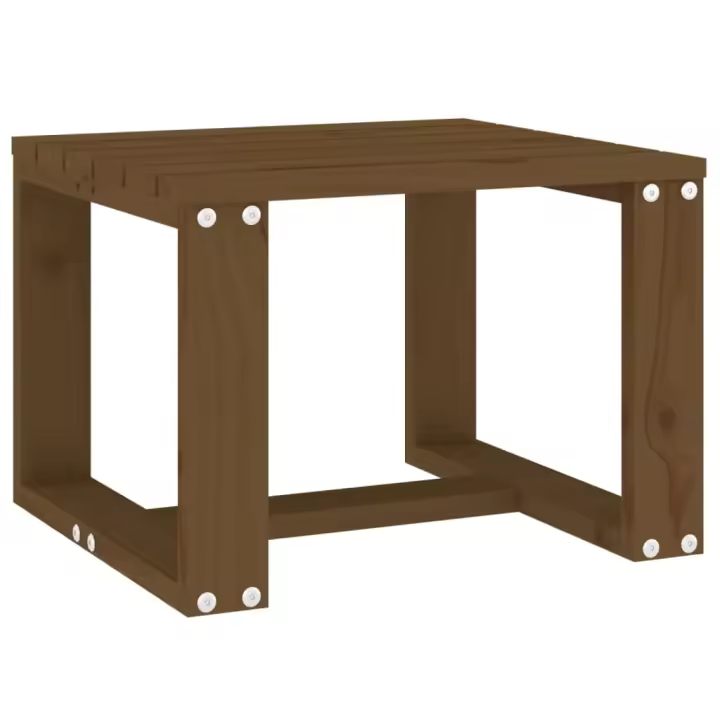 VidaXL Mesa auxiliar de jardã­n madera maciza de pino 40x38x28,5 cm - 1
