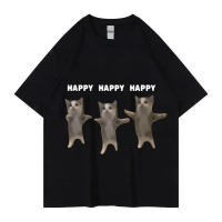 Camiseta De Algodón Cómica Con Meme De Gato Coreografía Felina Para Hombres Y Mujeres Estilo Casual Transpirable Para Verano - details 1