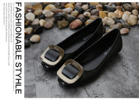 Sandalias De Gel Para Mujer Verano Casual Impermeables Antideslizantes Con Hebilla Cuadrada Para Trabajo Zapatos Planos Sin Plataforma - details 2