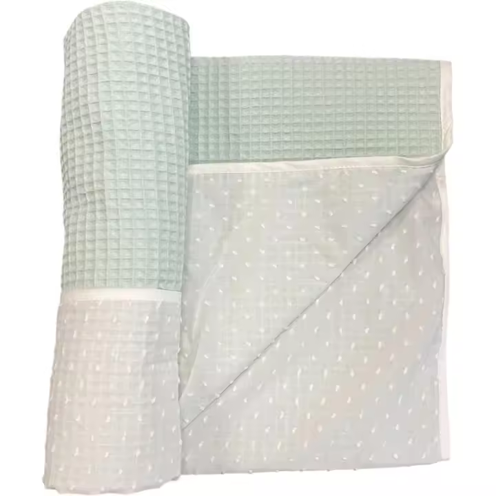 Danielstore Manta Colcha de Verano para Bebe Recien Nacido, Cochecito o capazo. Mantas Infantiles Multiusos Reversible - 1