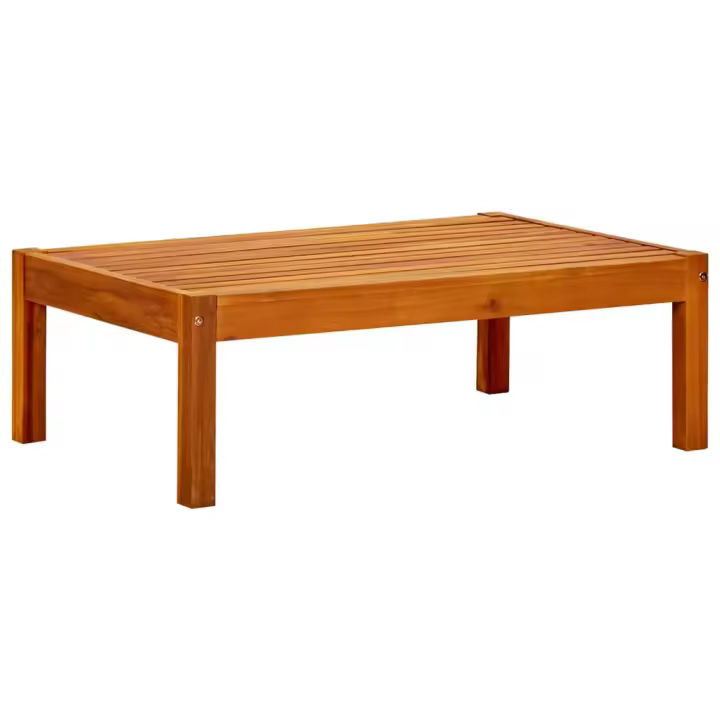 vidaXL Mesa de jardín de madera de acacia maciza 85x57x29 cm - 1