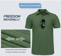 Camiseta Táctica De Verano Para Hombre Secado Rápido Manga Corta Deportiva Transpirable Workwear Para Correr Y Acampar Estilo Casual - details 1