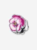 Pandora - Charm de Flor de pensar Rosa-Plata de Lei - details 0