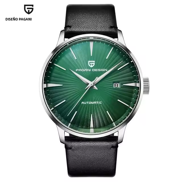 Reloj Mecánico De Moda Para Hombres PAGANI DESIGN Resistente Al Agua 30M Acero Inoxidable Marca Lujo Automático Reloj De Negocios Con Marcadores Arábigos Y Cierre De Hebilla - 1