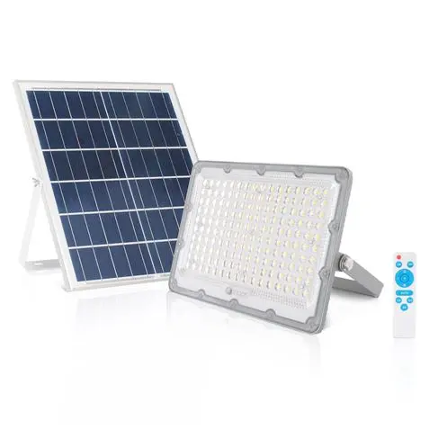 Elbat Foco Solar Led 100W - 2700LM - Luz Fria 6500K - Autonomia hasta 2 Dias - Control Remoto - IP67 EB0381 - 1