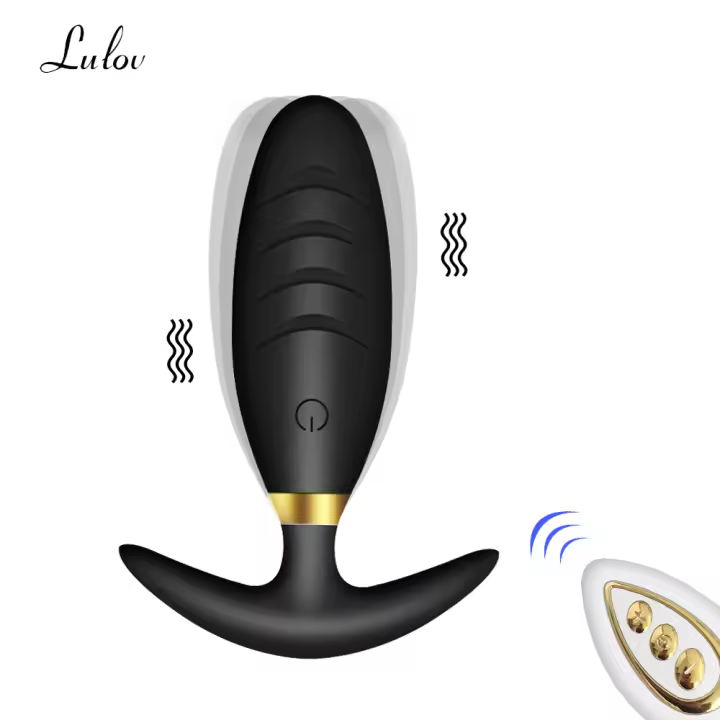 Vibrador Anal Remoto Control Vibrador Prostate Massager Plug Butt Silicone Material Adulto Juguetes Eróticos Para Hombres Y Gays 10cm - 1