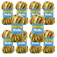 Lote 10 Ovillos Multicolor marrón verde nube – Hilo Seda Suave con Nylon Premium  50g - 95m  Agujas 4-5 mm  LANAS LUZ COLOR - details 0