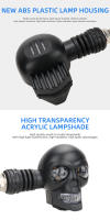 Luz Trasera Y De Señal LED Estilo Cráneo Para Motocicleta 12V Impermeable Faro De Moto Con Lente Electrónica Motorbike White Re - details 5