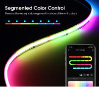 Tira De Luz LED COB Inteligente WiFi Tuya WS2811 IC RGBIC Para Juego Y Decoración De Habitación Alexa Google Home Lámpara Ambiente Neon - details 6