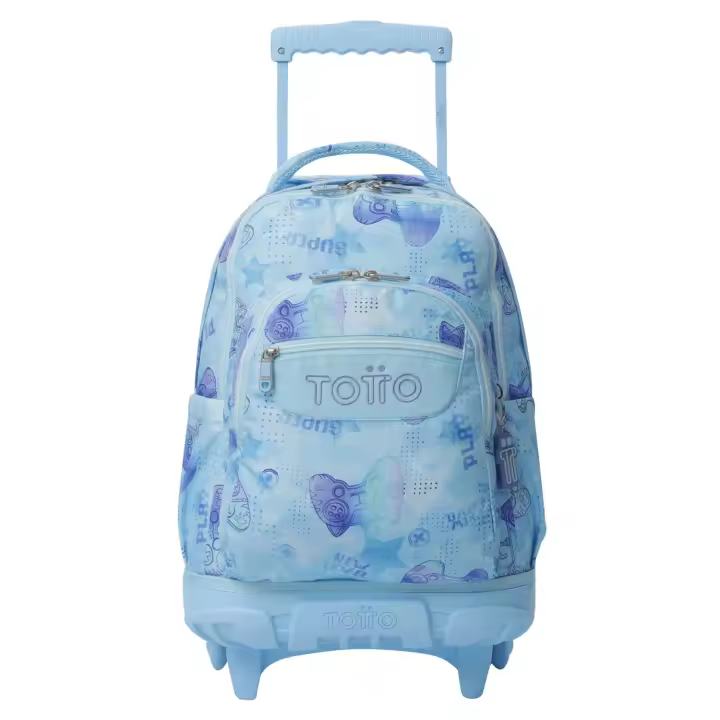 Totto Mochila escolar ruedas Renglones Material: Poliéster reciclado 32 x 45.5 x 18 cm - 1